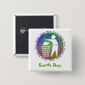 Tag der Erde-Knopf Button (Vorne & Hinten)