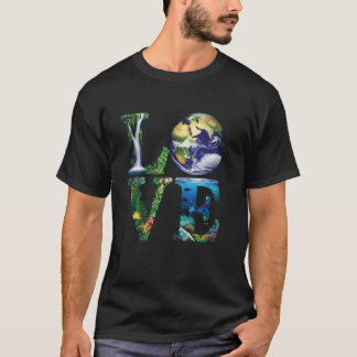 Tag der Erde Liebe Welt Jubiläum Rette unseren Pla T-Shirt