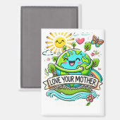 Tag der Erde Magnet (Vorderseite/Rückseite)