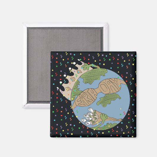 Tag der Erde Magnet (Vorderseite/Rückseite)