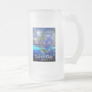 Tag der Erde Mattglas Bierglas