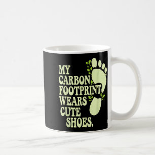 Tag der Erde Mein CO2-Fußabdruck trägt süße Scute Kaffeetasse