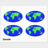 Tag der Erde Ovaler Aufkleber (Blatt)