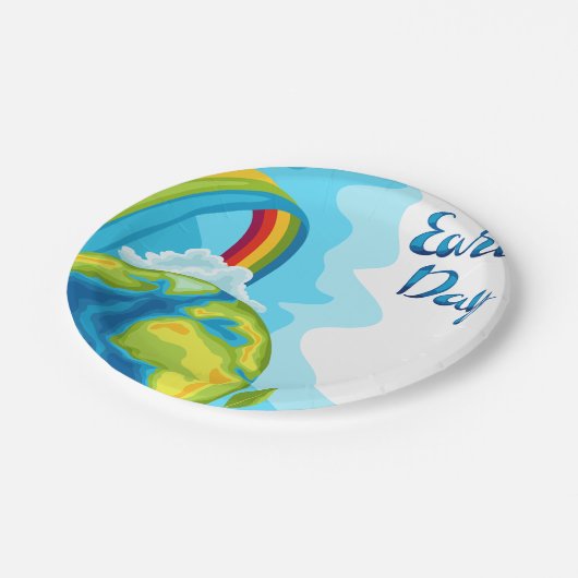 Tag der Erde Pappteller (Schrägansicht)