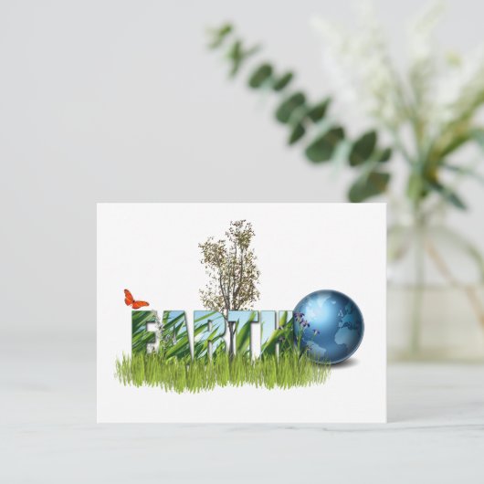 Tag der Erde Postkarte (Stehend Vorderseite)