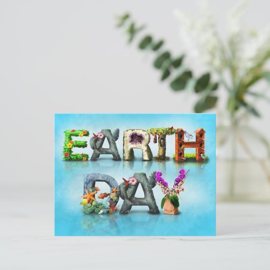 Tag der Erde Postkarte (Stehend Vorderseite)