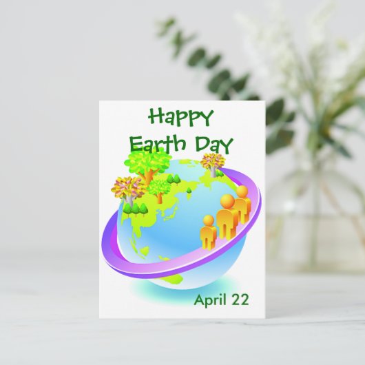 Tag der Erde Postkarte (Stehend Vorderseite)