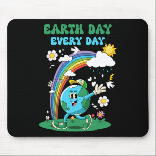 Tag der Erde Rainbow Globe Blume Rettete die Mousepad