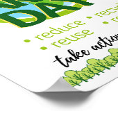 Tag der Erde, reduzieren Wiederverwendung Gerecyce Poster (Ecke)