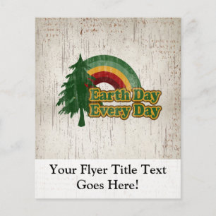 Tag der Erde, Retro-Regenbogen Flyer