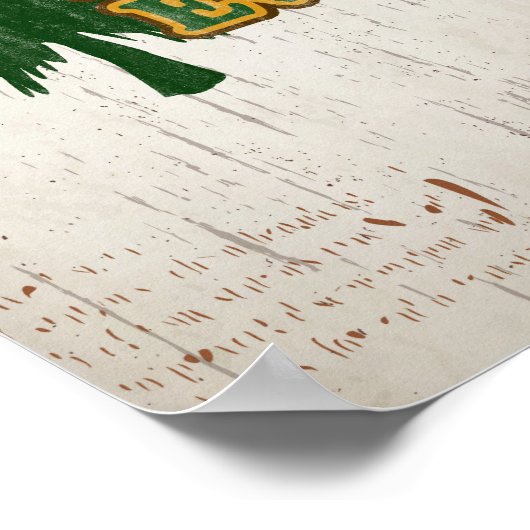 Tag der Erde, Retro-Regenbogen Poster (Ecke)