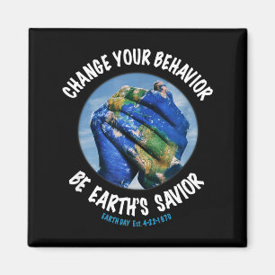Tag der Erde Rette den Planeten Pflanze mehr Bäume Magnet