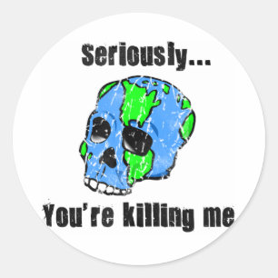 Tag der Erde Runder Aufkleber