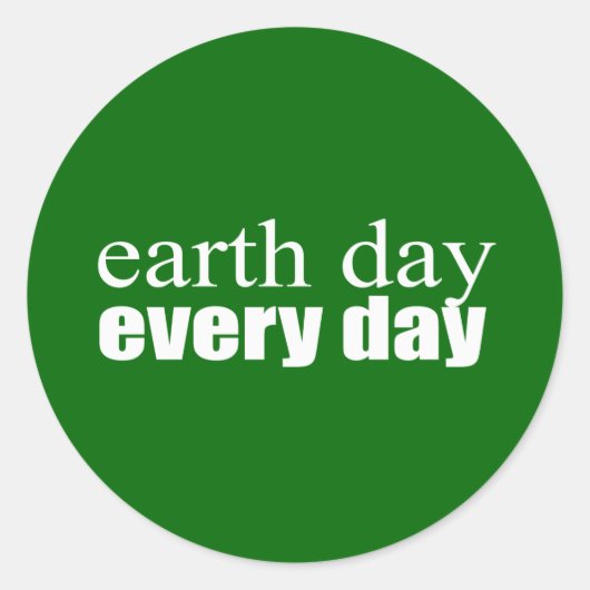 Tag der Erde Runder Aufkleber (Vorderseite)