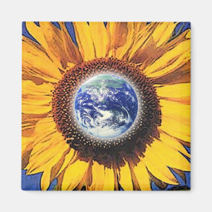 TAG DER ERDE-SONNENBLUME DURCH GREGORY GALLO MAGNET
