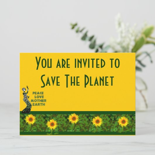 Tag der Erde-Tänzer Einladung (Stehend Vorderseite)