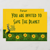 Tag der Erde-Tänzer Einladung (Vorne/Hinten)