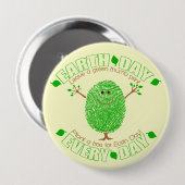 Tag der Erde umweltsmäßig Button (Vorne & Hinten)