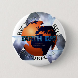 Tag der Erde Verändert die Welt Button