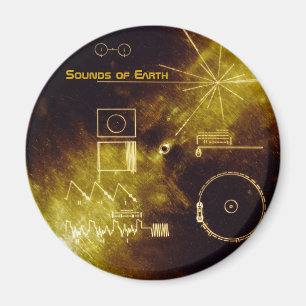 Tag der Erde - Voyager Sounds of Earth Schallplatt Magnet
