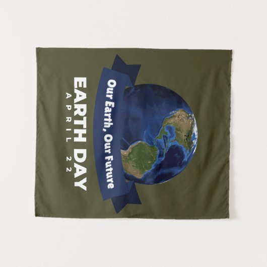 Tag der Erde Wandteppich (Vorderseite (Horizontal))