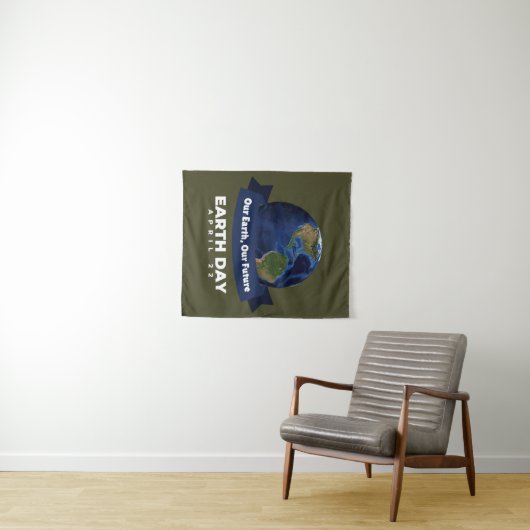 Tag der Erde Wandteppich (Beispiel (Horizontal))