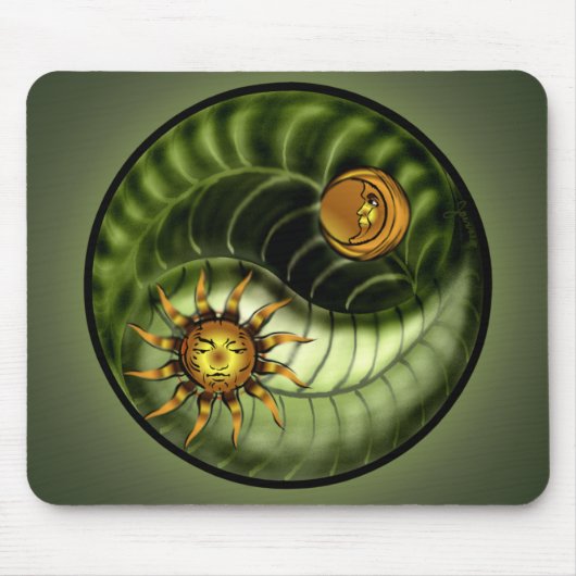 Tag der Erde Yin Yang Mousepad (Vorne)