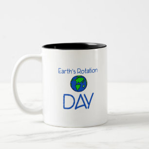 Tag der Erdrotation Zweifarbige Tasse