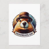Tag der Erdung, Groundhog, Postübergang Postkarte (Vorderseite)