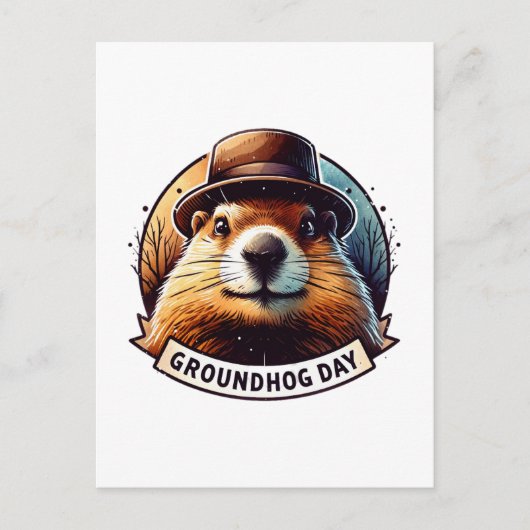 Tag der Erdung, Groundhog, Postübergang Postkarte (Vorderseite)