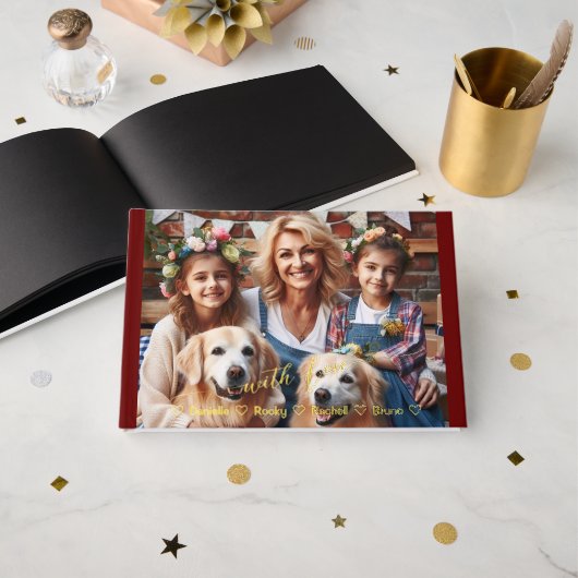 Tag der ersten Mütter Hund Großmutter | Benutzerde Gästebuch (Vorderseite Offen)