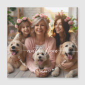 Tag der ersten Mütter Hund Großmutter | Benutzerde Magnetkarte (Vorderseite)