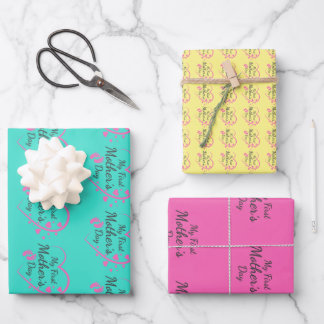 Tag der ersten Mutter; rosa; Herz; hübsch Geschenkpapier Set