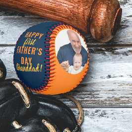 Tag der ersten Väter Granddad 2 Foto Blue Orange Baseball
