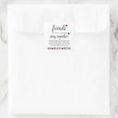 Tag der ewigen Freundschaft Quadratischer Aufkleber (Tasche)