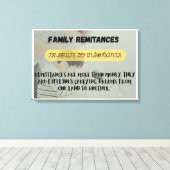 Tag der Familienzahlungen Leinwanddruck (Insitu (Holzboden))