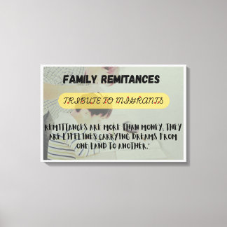 Tag der Familienzahlungen Leinwanddruck