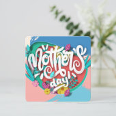 Tag der Farbblockmütter Feiertagskarte (Stehend Vorderseite)