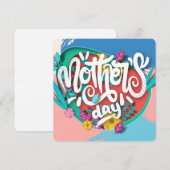 Tag der Farbblockmütter Feiertagskarte (Vorne/Hinten)
