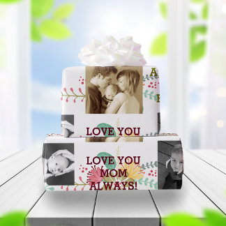 Tag der farbenfrohen floralen Mütter Geschenkpapier