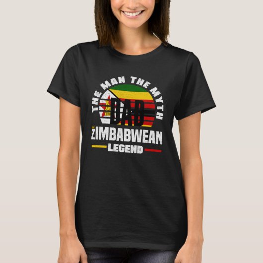 Tag der Flaggenflaggen Simbabwes T-Shirt (Vorderseite)