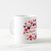 Tag der floralen glücklichen Mütter Kaffeetasse (Vorderseite Links)