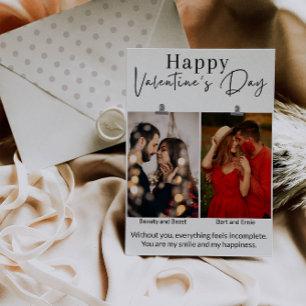 Tag der Fotokarte Glücklicher Valentinstag Feiertagskarte