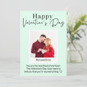 Tag der Fotokarte Glücklicher Valentinstag Feiertagskarte (Stehend Vorderseite)