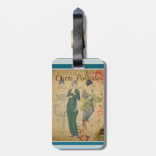 Tag der französischen Postkarte Gepäckanhänger (Rückseite vertikal)