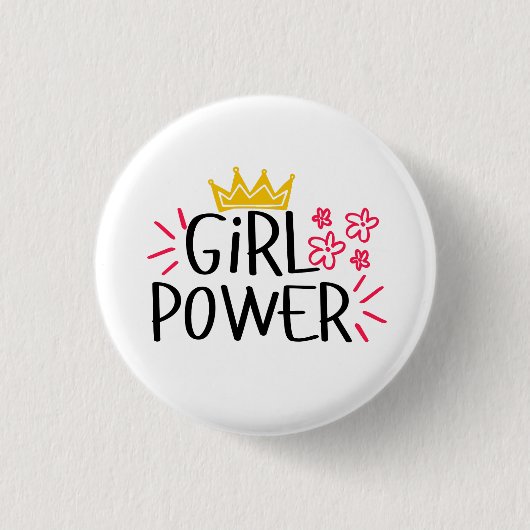 Tag der Frauen mit Mädchenpower Button (Vorderseite)