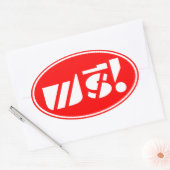 Tag der freien Preise; Thai-Skript Ovaler Aufkleber (Umschlag)