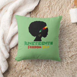 Tag der Freiheit / Afro Girl Kissen