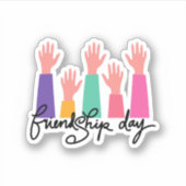 Tag der Freundschaft Aufkleber (Vorderseite)