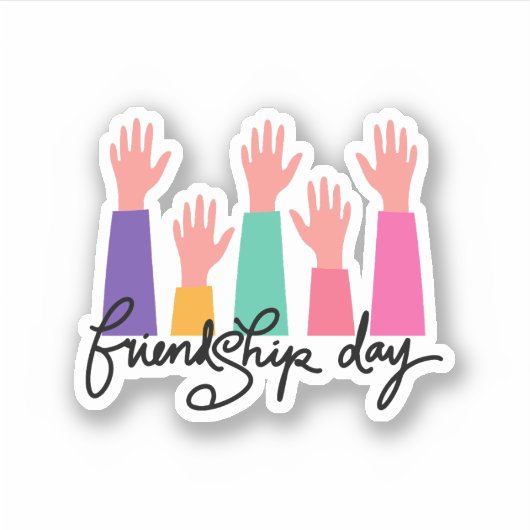 Tag der Freundschaft Aufkleber (Vorderseite)
